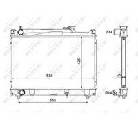Radiatore Alette di raffreddamento saldate 53882 NRF per SUZUKI GRAND VITARA I