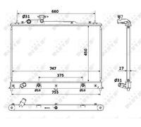 Radiatore Alette di raffreddamento saldate 53904 NRF per MAZDA CX-7