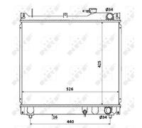 Radiatore Alette di raffreddamento saldate 53913 NRF per SUZUKI GRAND VITARA I