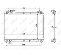 Radiatore Alette di raffreddamento saldate 53915 NRF per SUZUKI GRAND VITARA II