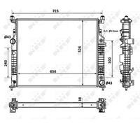 Radiatore, raffreddamento motore NRF 53937
