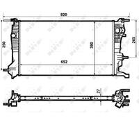 Radiatore Alette di raffreddamento saldate 53964 NRF per RENAULT MEGANE CC
