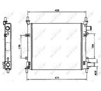 NRF 54601 Radiatore motore