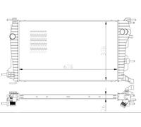 Radiatore, raffreddamento motore NRF 550004