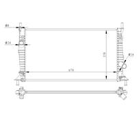 NRF 550014 Radiatore motore