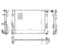 Radiatore, raffreddamento motore NRF 550038