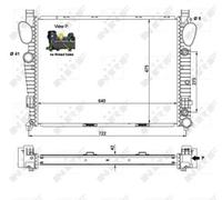 Radiatore Alette di raffreddamento saldate 55325 NRF per MERCEDES-BENZ CLASSE S