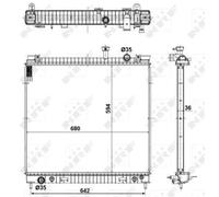Radiatore Alette di raffreddamento saldate 56082 NRF
