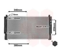 Radiatore Alette di raffreddamento saldate 58002149 VAN WEZEL per VW