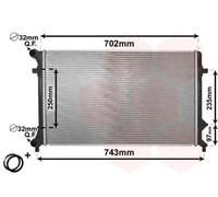 Radiatore Alette di raffreddamento saldate 58002205 VAN WEZEL per SKODA VW AUDI