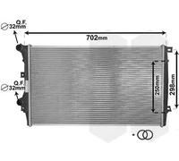 Radiatore Alette di raffreddamento saldate 58002206 VAN WEZEL per VW SKODA AUDI