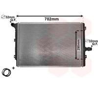 Radiatore Alette di raffreddamento saldate 58002208 VAN WEZEL per VW SKODA AUDI