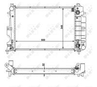 Radiatore Alette di raffreddamento saldate 58109 NRF per SAAB 900 II Coupé 9-3