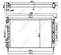 Radiatore Alette di raffreddamento saldate 58219 NRF per FIAT PALIO ALBEA