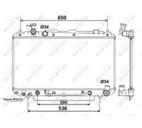 Radiatore Alette di raffreddamento saldate 58415 NRF per TOYOTA RAV 4 II