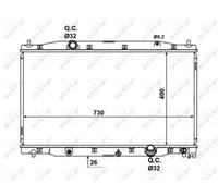 Radiatore Alette di raffreddamento saldate 58457 NRF per HONDA CR-V III
