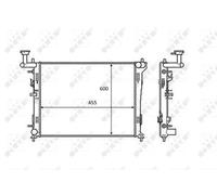 Radiatore Alette di raffreddamento saldate 58462 NRF per KIA HYUNDAI
