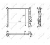 Radiatore Alette di raffreddamento saldate 58473 NRF per OPEL