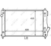 Radiatore Alette di raffreddamento saldate 59054 NRF per CHEVROLET