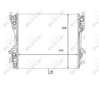 Radiatore Alette di raffreddamento saldate 59060 NRF per JAGUAR XJ XF I