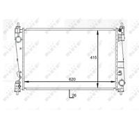Radiatore Alette di raffreddamento saldate 59084 NRF per OPEL CORSA D
