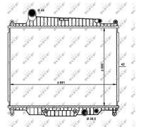 Radiatore Alette di raffreddamento saldate 59096 NRF per LAND ROVER