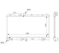 Radiatore, raffreddamento motore NRF 59116