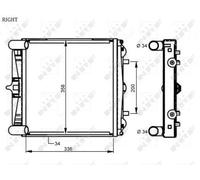 NRF Radiatore 59131 – alette di raffreddamento saldate – per PORSCHE BOXSTER/911 (destro)
