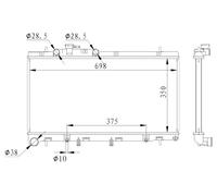 Radiatore Alette di raffreddamento saldate 59227 NRF per SUBARU OUTBACK