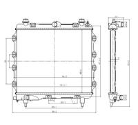 NRF Radiatore raffreddamento motore 59259 - alette saldate per Chrysler PT Cruiser