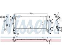 Radiatore Alette di raffreddamento saldate 606264 NISSENS per NISSAN LEAF