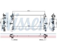 Nissens Radiatore motore 607131 per Fiat Ducato 140 MultiJet 22 D 160 – alette saldate