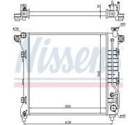 Radiatore Alette di raffreddamento saldate 60998 NISSENS