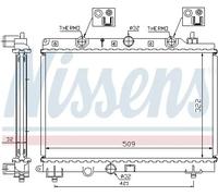 Radiatore Alette di raffreddamento saldate 64304A NISSENS per HONDA ROVER MG