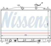 Radiatore, raffreddamento motore NISSENS 67503