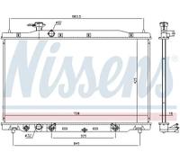 Radiatore Alette di raffreddamento saldate 681406 NISSENS per HONDA CR-V III