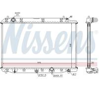 Radiatore, raffreddamento motore NISSENS 68602A