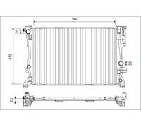 Valeo Radiatore motore 701158 Alluminio - alette saldate - per Mercedes-Benz Classe B/GLA