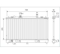 Valeo Radiatore motore 701168 Alette di raffreddamento saldate per MAZDA 6 Tre volumi