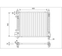 Radiatore Alette di raffreddamento saldate 701169 VALEO per NISSAN MICRA IV