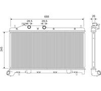 VALEO 701383 Radiatore motore
