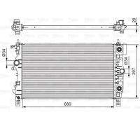 Radiatore Alette di raffreddamento saldate 701541 VALEO per OPEL ASTRA J GTC