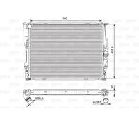 Radiatore Alette di raffreddamento saldate 701542 VALEO per BMW 3 Touring 3 1 X1