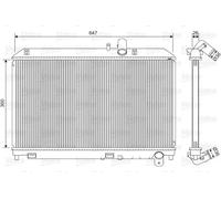 Valeo Radiatore motore 701561 per Mazda RX-8 Alluminio con alette saldate