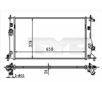 Radiatore Alette di raffreddamento saldate 720-0012 TYC per MAZDA 5