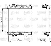Radiatore Alette di raffreddamento saldate 731287 VALEO per NISSAN MICRA II