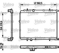 Radiatore Alette di raffreddamento saldate 732890 VALEO per CITROËN PEUGEOT