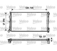 Radiatore Alette di raffreddamento saldate 732956 VALEO per CHRYSLER VOYAGER IV