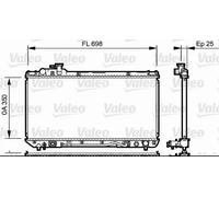 Radiatore Alette di raffreddamento saldate 734172 VALEO per TOYOTA RAV 4 I