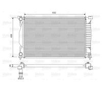 Valeo Radiatore motore 734269 per Audi A4 B7 – alette di raffreddamento saldate